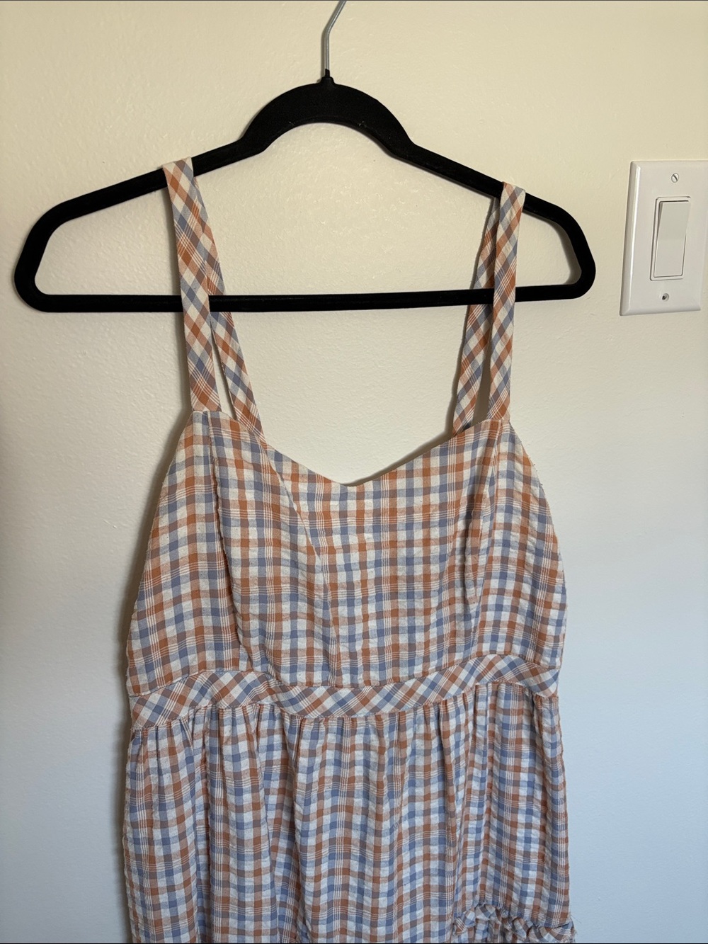 Madewell Tiered Gingham Dress - Picture 2 of 9
